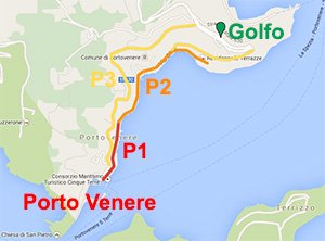 Portovenere harta de parcare