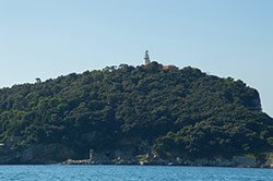 La isla Tino, Porto Venere, Italia